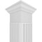 Ekena Millwork 8"W x 9'H Craftsman Classic Square Non-Tapered Zion Fretwork Column w/ Crown Capital & Crown Base CC0809ENZINCRCR - alternate 5